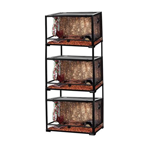 metal cage box|stackable reptile cages.